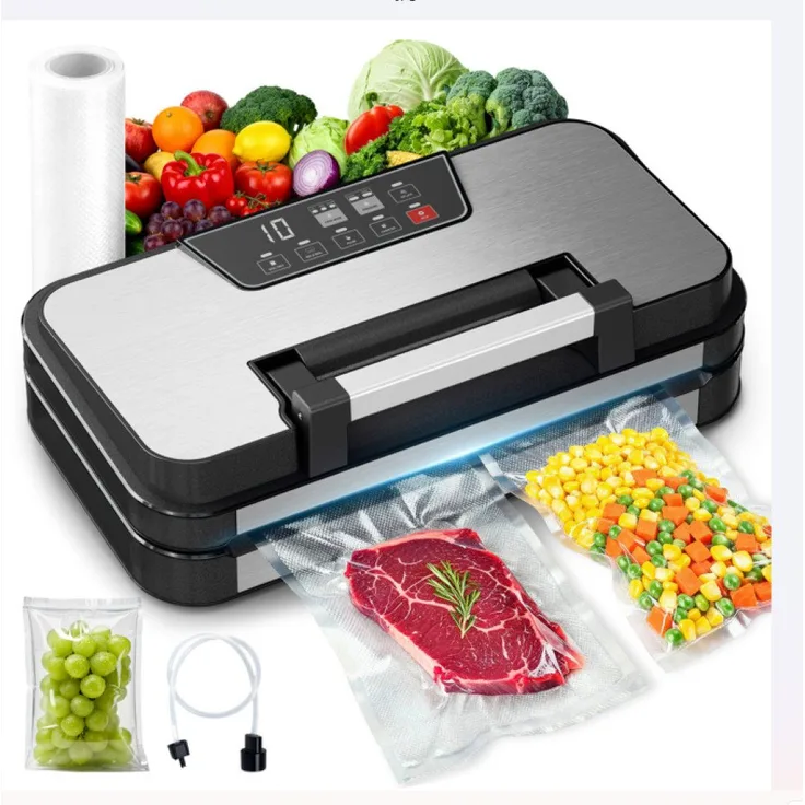 Airmsen Vakuumierer AVS-125, Multifunktionales Vakuumiergerät mit Pulse- und Inflate-Funktion, 125W, für Folien bis 30 cm, 2 Versiegelungszeiten