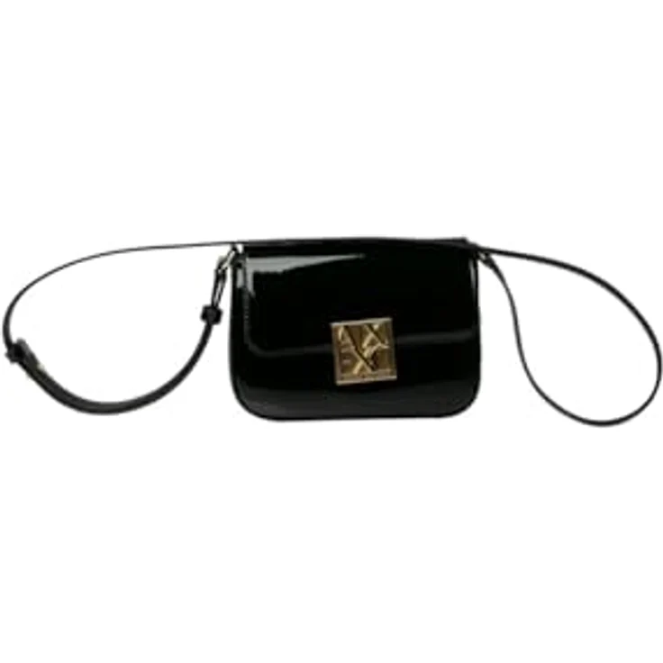 Armani Exchange Amy Mini Bag Umhängetasche 17 cm, schwarz, 100% Polyurethan – Bild 1