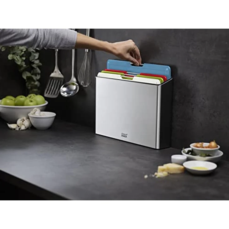 Joseph Joseph Folio Schneidebrett-Set, Stahl, 4-teilig, mehrfarbig, 60213, Edelstahl – Bild 4