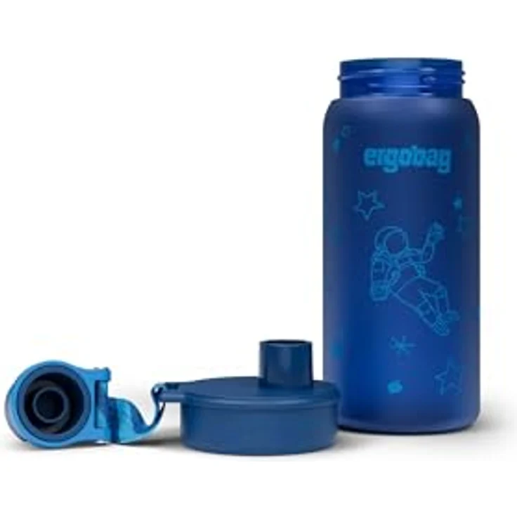 ergobag Trinkflasche, BPA-frei, 0,5 Liter, leicht zu reinigen, geschmacksneutral, hellblau – Bild 2