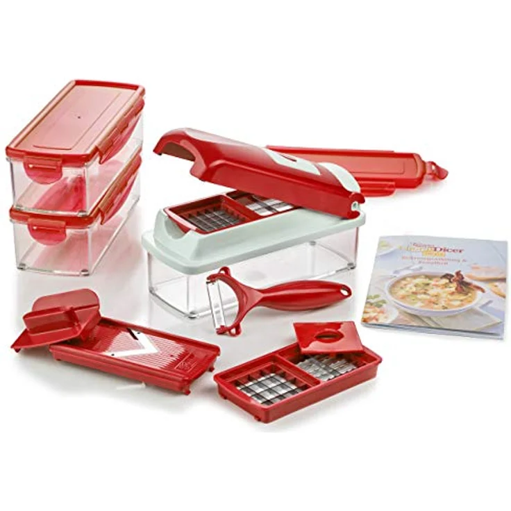 Genius Nicer Dicer Smart (13 Teile) Gemüseschneider Zwiebelschneider Gemüsehobel Obstschneider