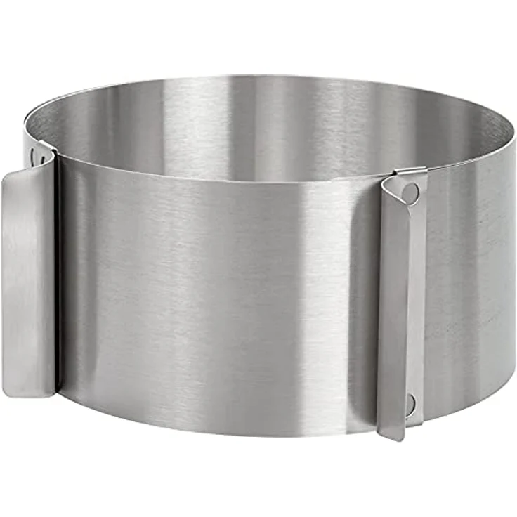 wenco Tortenring verstellbar 16-30 cm, 8 cm hoher Kuchenring aus Edelstahl, hitzebeständig bis 180°C, rostfrei, silber, spülmaschinengeeignet – Bild 2