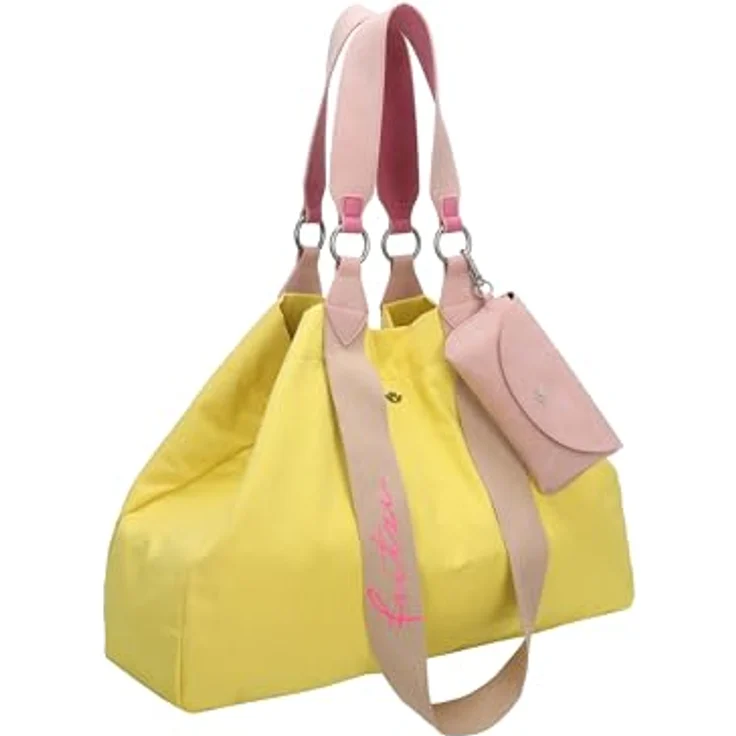 Fritzi aus Preußen Izzy Canvas Shopper 45 cm, Gelb - Einkaufstasche mit geräumigem Innenraum und praktischem Sonnenbrillenetui – Bild 4