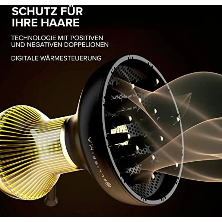 Bellissima Diffon Supreme, Heißluftdiffusor für lockiges Haar, XL Diffuser mit 12 Finger, Ceramic Technology & ArganOil, 2 Geschwindigkeiten, 3 Temperaturen, Ionisator, schonend trocknend – Bild 5