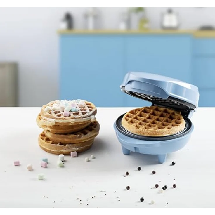 Bestron AMW500B Waffeleisen, Plastic, Blau – Bild 3