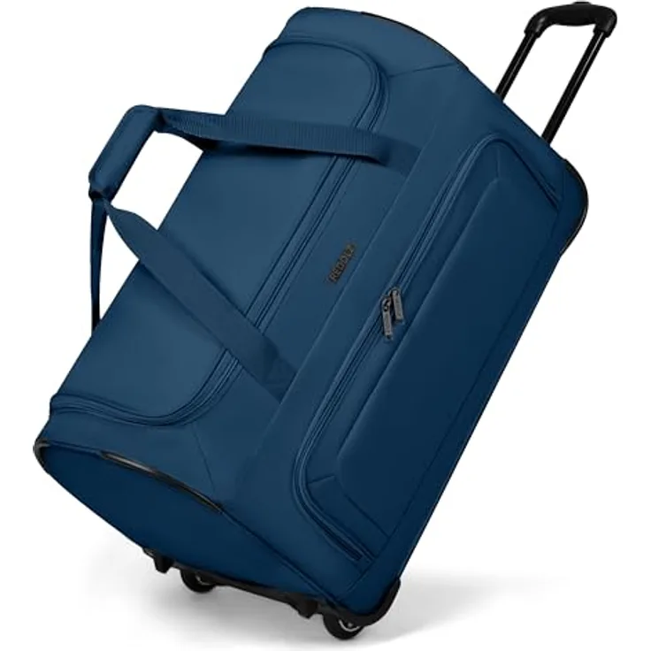 Redolz Duffle Essentials 2 Rollen Reisetasche, 37 cm, Blau, (80 l) mit arretierbarem Griff und extra Stauraum