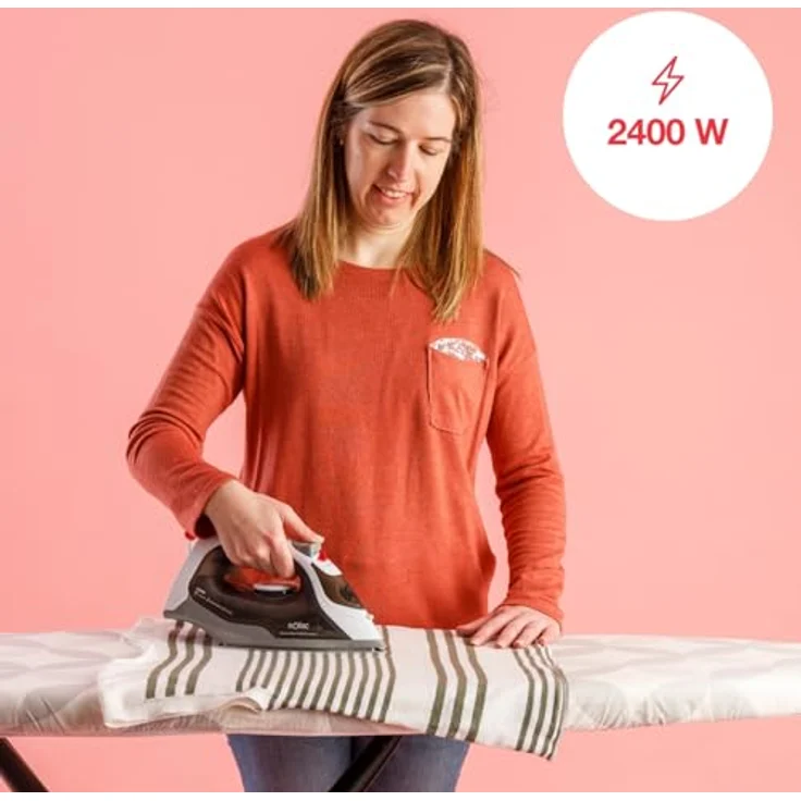 Solac Optima Start Dampfbügeleisen, 2400 W, Antihaft-Keramik-Sohle, vertikales Bügeln, blau – Bild 2