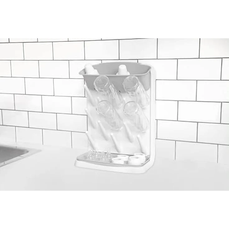 Ubbi Vertical Baby Bottle Drying Rack, Countertop Drying Rack Baby Accessory, Grey – Bild 4