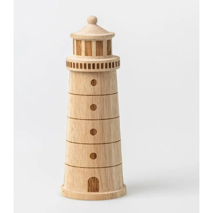 Räder Leuchtturm Salz-/Pfeffermühle, Gewürzmühle für Salz und Pfeffer, edel Holzdesign