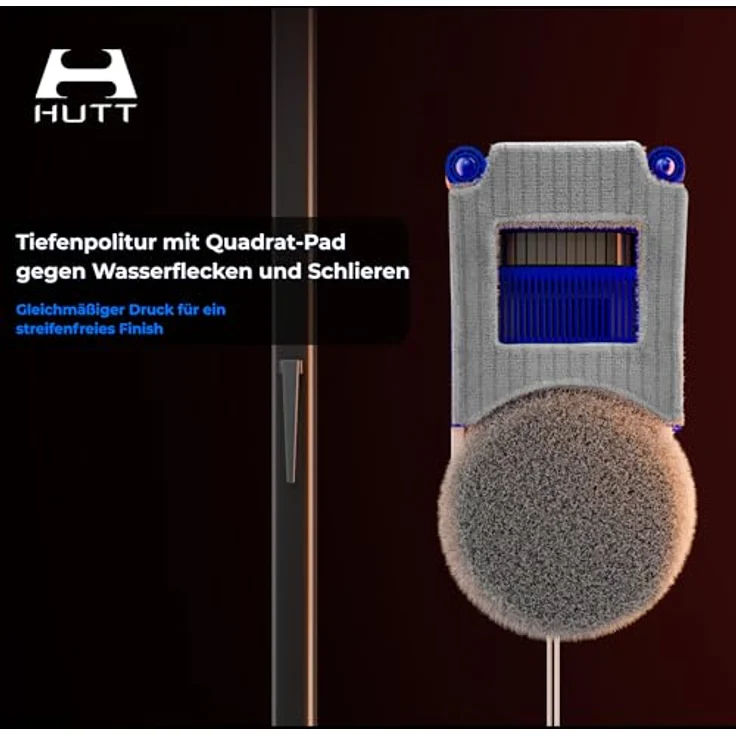 HUTT Fensterputzroboter 10, Innovativer Fenstersauger mit Dual-Mode-Reinigung und präziser Eckenreinigung, schwarz – Bild 4