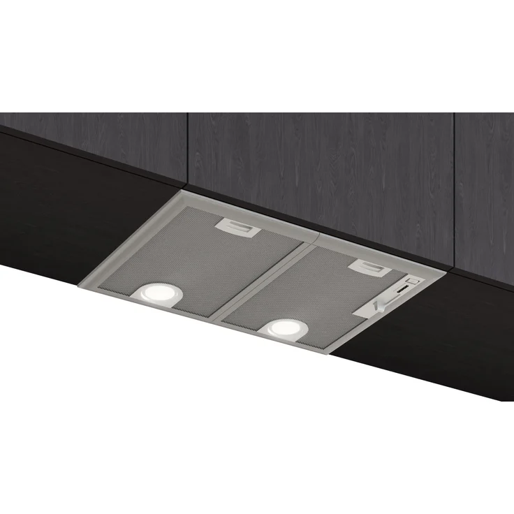 Siemens LB55566 Lüfterbaustein, Dunstabzugshaube Silbermetallic mit 460 m³/h Leistung, 3 Leistungsstufen, LED-Beleuchtung und spülmaschinengeeignetem Metallfettfilter – Bild 1