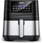 Innsky Heißluftfritteuse 5,5L XXL, 1700W mit Digitalem LED-Touchscreen, 7 Programmen, Vorheizen & Warmhalten & Auftauen Ohne Öl, inkl. Rezeptbuch - Schwarz - Preisvergleich