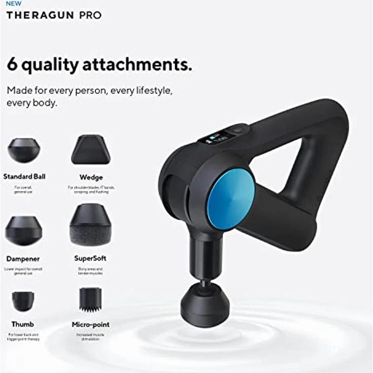 Theragun Pro -5. Generation Handheld -Massage -Waffe - Bluetooth ermöglichte die Percussion -Massagepistole zur Schmerzlinderung - Tiefgewebe -Muskelmassagebast – Bild 4