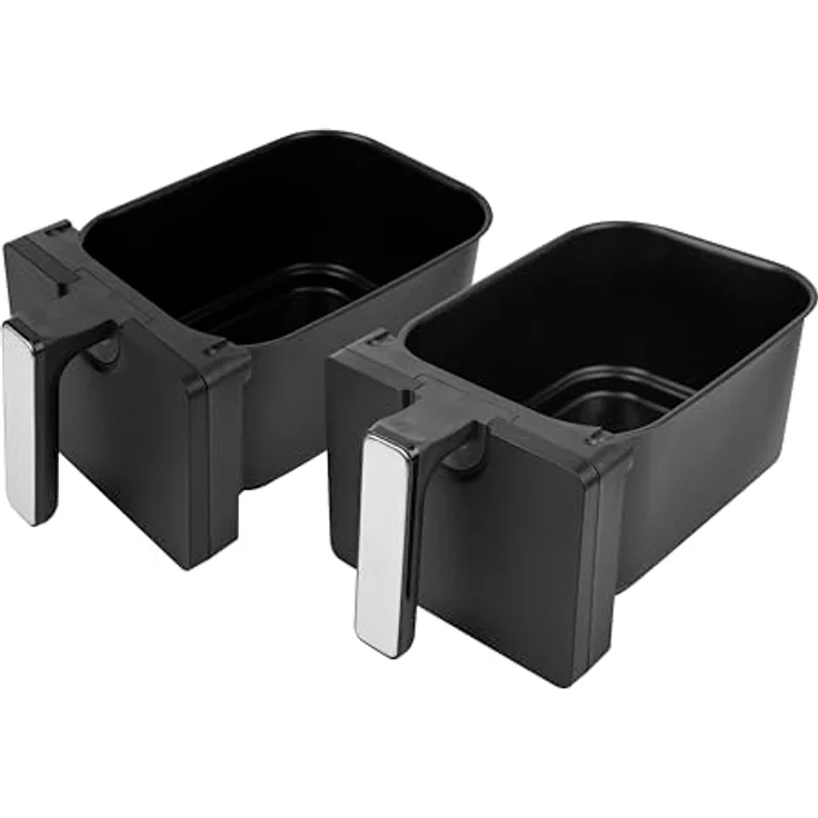 Emerio Doppel-Heißluftfritteuse AF-132833, 2x 4,5 L, 1700 W, schwarz, Dual-Zone mit Sync-Finish-Funktion – Bild 3