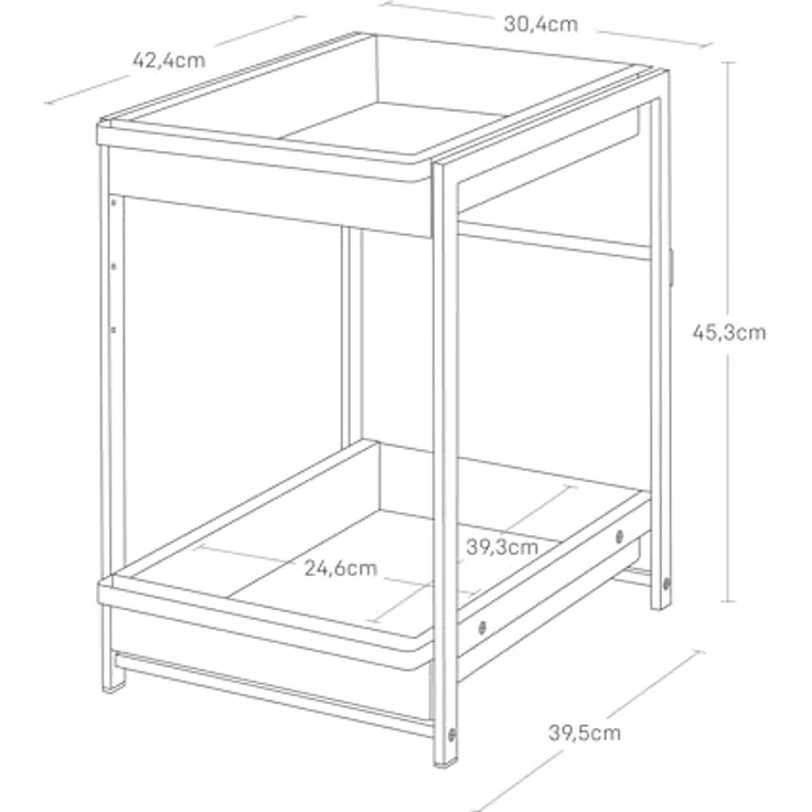Yamazaki TOWER 2-stöckiges Spülschrank-Regal mit höhenverstellbaren Schiebeböden, Küchen Organizer, Weiss – Bild 3