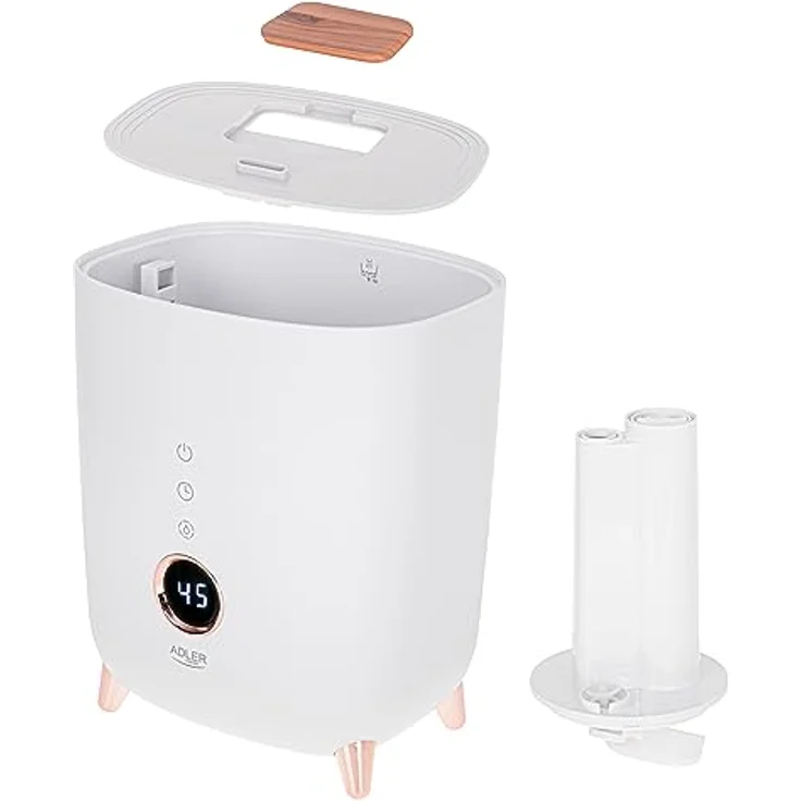 Adler Ad 7972 Ultraschall-Luftbefeuchter, LED-Display, Touch-Tasten, Aromatherapie, 4,0 Liter - Durchsichtig – Bild 6
