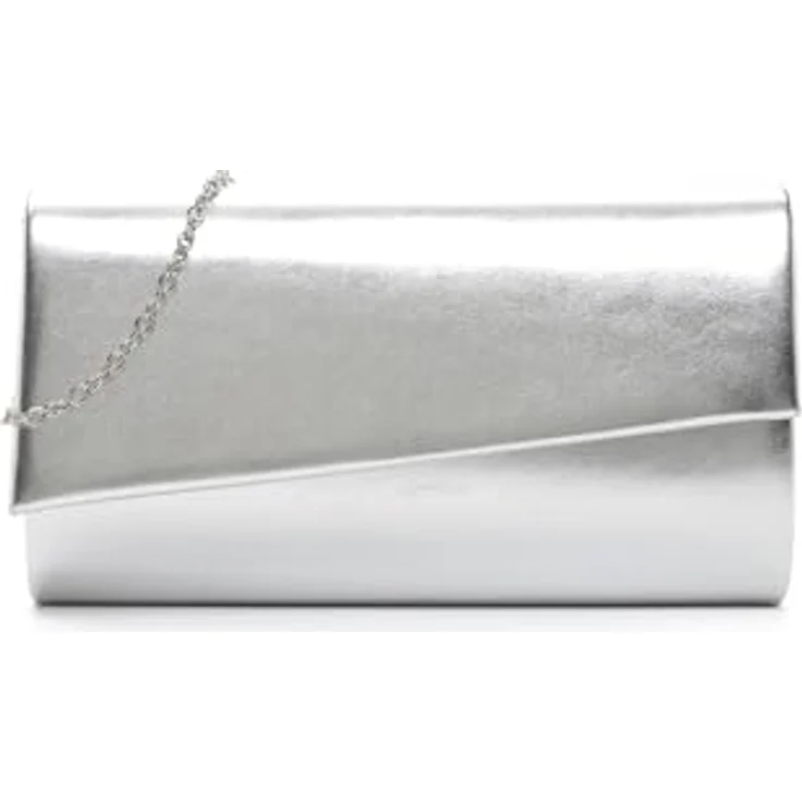 Tamaris Clutch Amalia, elegante Abendtasche in Silber mit abnehmbarer Kette und geräumigem Hauptfach – Bild 1