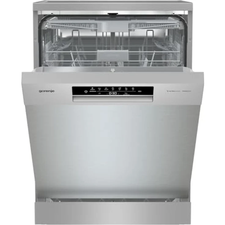 Gorenje GU642C90X BK065, Unterbau Geschirrspüler, 60 cm, Edelstahl, Silber/Schwarz, 14 Maßgedecke, Energieeffizienzklasse C – Bild 1
