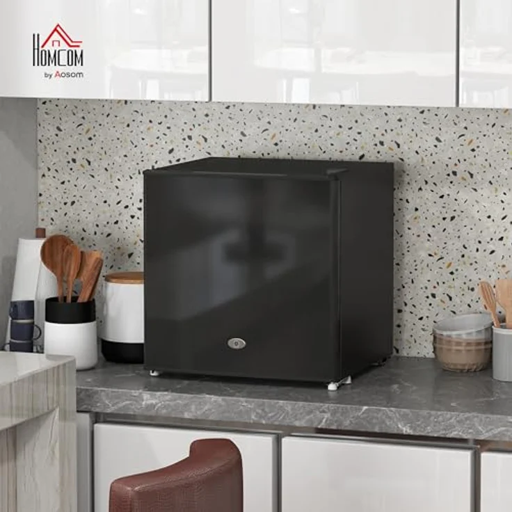 HOMCOM Mini-Gefrierschrank 35 L, freistehende Gefrierbox mit einstellbarer Temperatur von -14 bis -24℃, 41dB, Schwarz – Bild 2