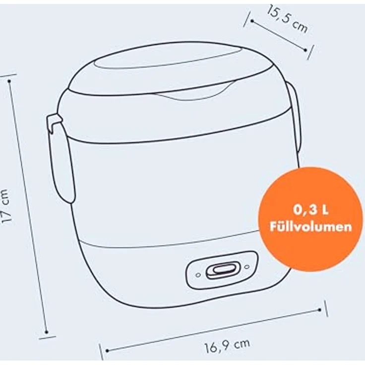 REISHUNGER Mini Reiskocher Starter Set 0,3 L - Hellblau - Elektrischer Reiskocher für 1-2 Portionen mit 8 Reissorten – Bild 7