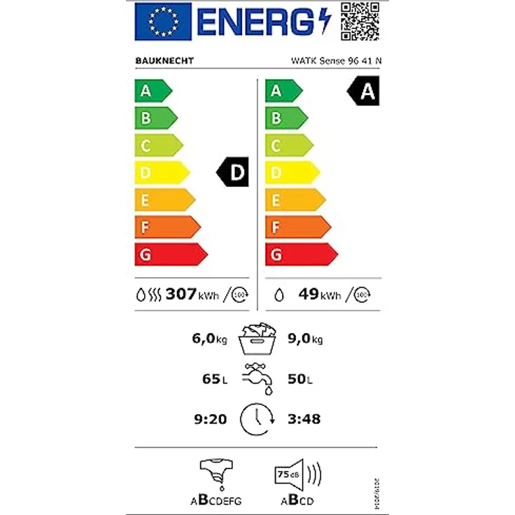 Bauknecht WATK Sense 9641N, Waschtrockner, Energieeffizienzklasse D, Standgerät, Geräuschemissionsklasse B – Bild 16