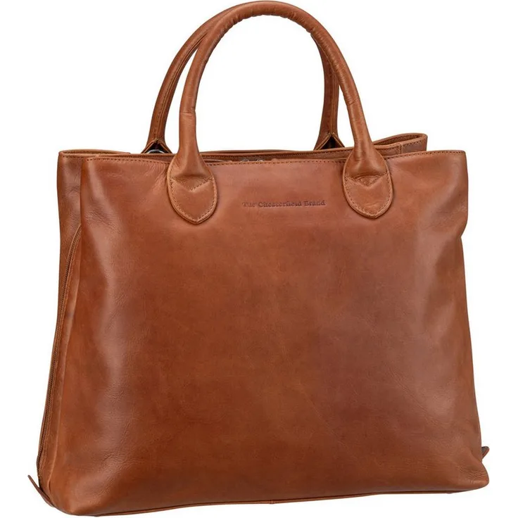 The Chesterfield Brand Shopper Passau 1298, Einkaufstasche aus gewachstem Rindleder, schwarz