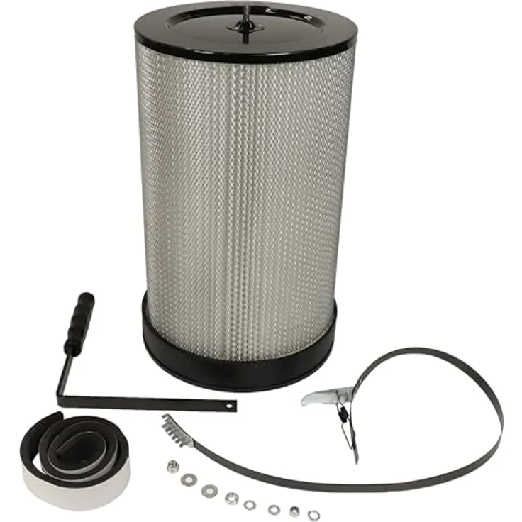VHBW Feinstaubfilterpatrone kompatibel mit Metabo spa 1700 d und 1200, M5 Staubfilter mit Reinigungsbürste – Bild 1