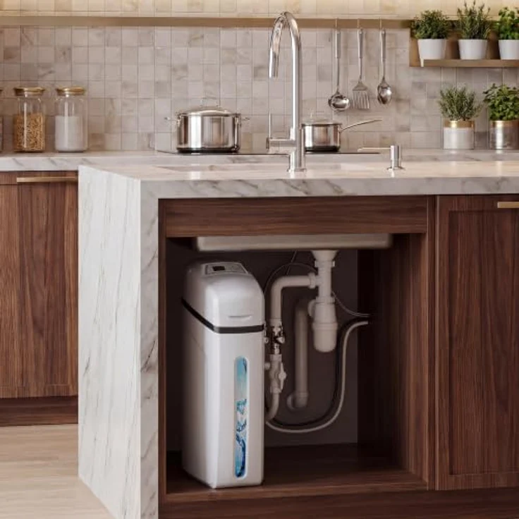 Naturewater Wasserenthärtungsanlage 2000 l/h, automatische Entkalkungsanlage mit 25 l Harztank und Ionenaustauscher – Bild 2