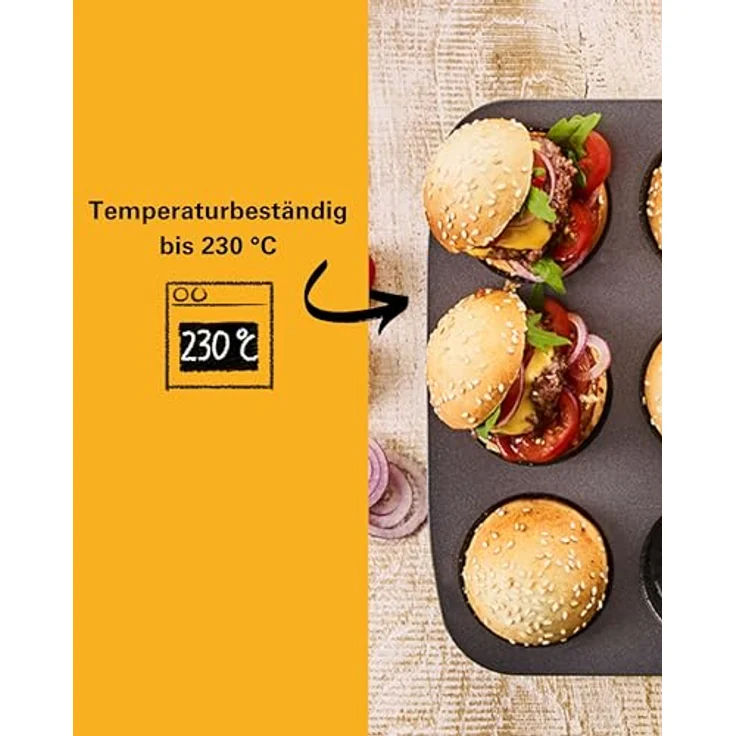 RBV Birkmann, 210417, Laib und Seele, Mini-Burger Brötchen-Blech, 12-fach – Bild 5