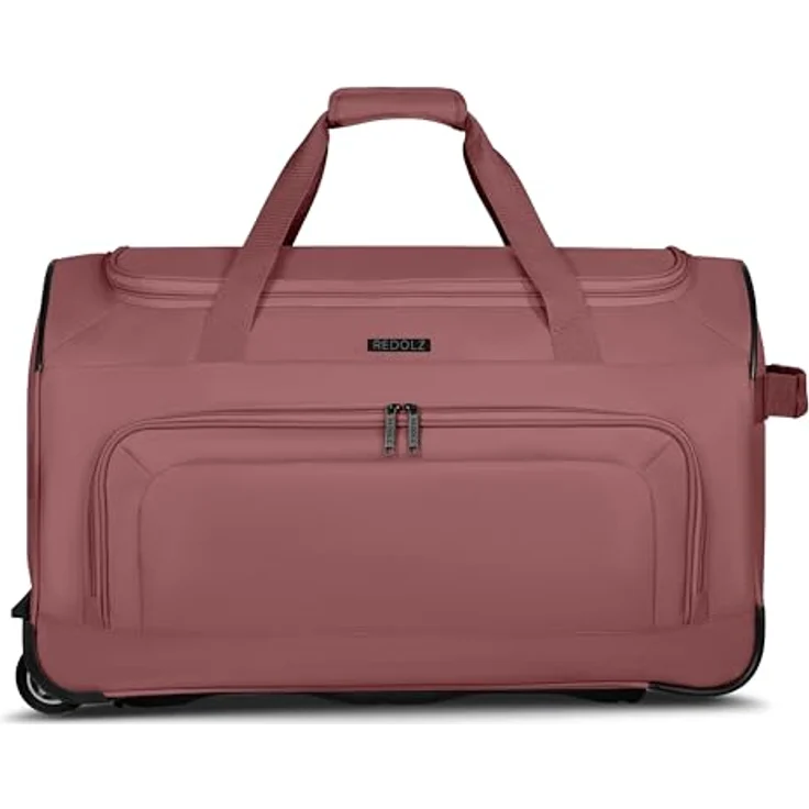 Redolz Duffle Essentials 2 Rollen Reisetasche, 37 cm, rosa, 80 l mit arretierbarem Griff und Reißverschlussfächern – Bild 3