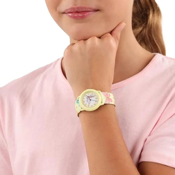 Prinzessin Lillifee Armbanduhr Mädchen Quarzuhr Analog, Textilarmband, 3 bar wasserdicht, Geschenkbox – Bild 2