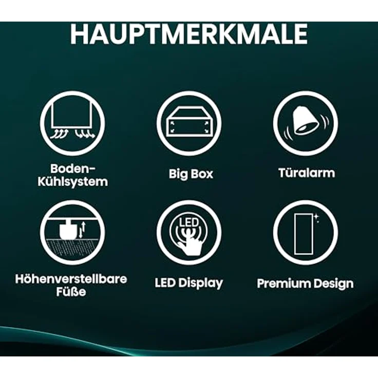 Hisense FV191N4AWD Gefrierschrank, 147 Liter, Total No Frost, SuperFreeze, Türalarm, Wendetür, Weiß, BxHxT: 55×143,4×56,2cm [Energieklasse D] – Bild 3