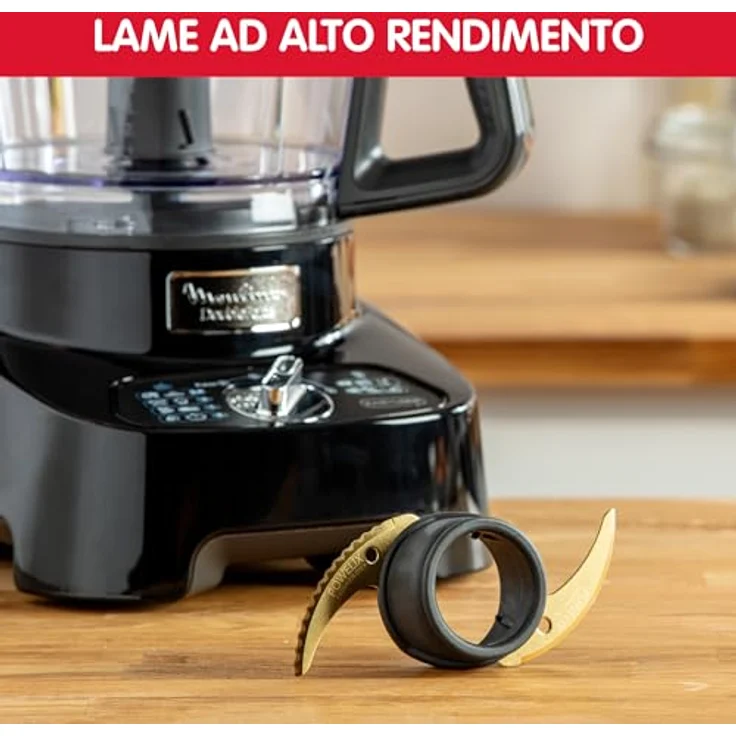 Moulinex FP821811 Foodprozessor, 1000W, 3 Geschwindigkeiten, 3L Schüssel, Kunststoff, schwarz – Bild 3