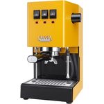 Gaggia Classic E24 Evo Pro, Manuelle Espresso-Kaffeemaschine mit Messingkessel und Magnetventil, Sonnengelb