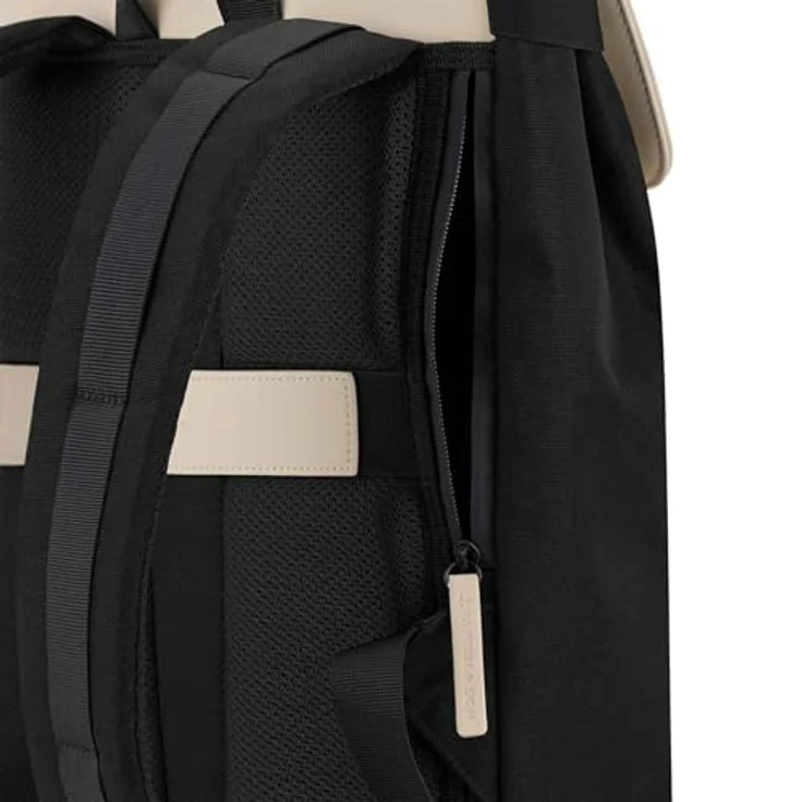 Kapten & Son Freizeitrucksack, 39,5 x 28,5 x 12,5 cm, mit fünf Innentaschen und Anti-Diebstahl-Laptop-Fach, schwarz – Bild 7