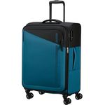 American Tourister Daring Dash - Spinner M, Erweiterbar Koffer, 66.5 cm, 67/75 L, Schwarz/Blau