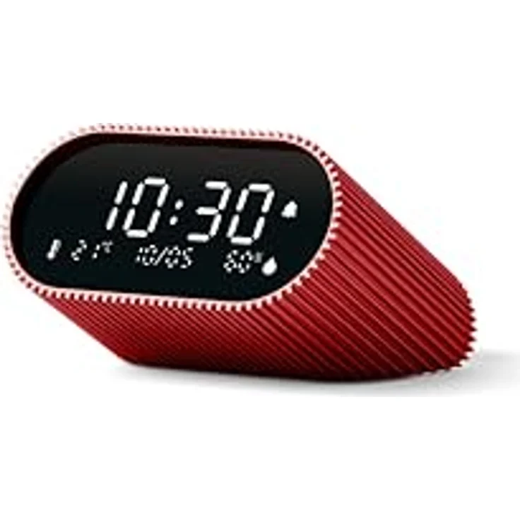 Lexon Ray Clock, LCD-Wecker aus Aluminium und ABS mit Temperatur- und Luftfeuchtigkeitsanzeige, Infrarot-Bewegungssensor, personalisierbaren Klängen, schwarz – Bild 4
