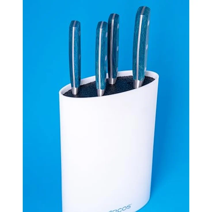 ARCOS Ovaler Messerschutz für Messer bis 20 cm, Block aus thermoplastischem Gummi, 220 x 160 x 65 mm, Farbe Weiß – Bild 4