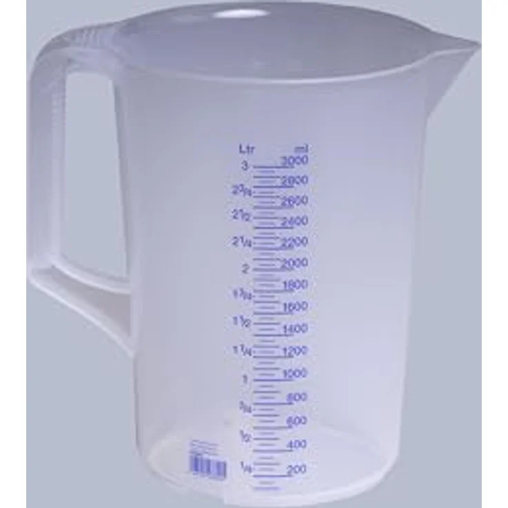 hünersdorff Messkanne geschlossener Griff 3000ml, Polypropylen, temperaturbeständig von -20 °C bis +100 °C – Bild 2
