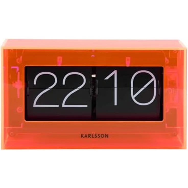 Karlsson Boxed Flip, Tischuhr mit elegantem Design und Acrylglas