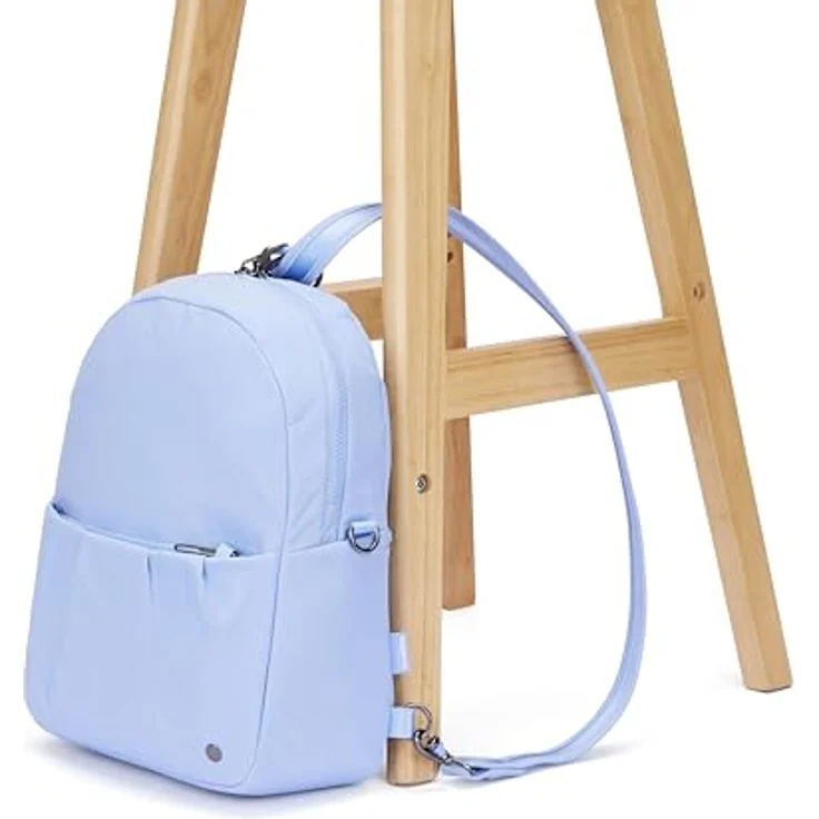 Pacsafe Citysafe CX City Rucksack, 34 cm, RFID Schutz, 100% Nylon, blau – Bild 5