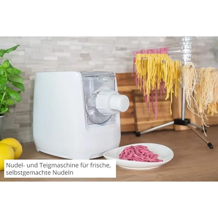 Unold Nudelmaschine Nora 68820, elektrische Pastamaschine mit 260 Watt, weiss, inklusive Rezeptbuch und spülmaschinenfestem Zubehör – Bild 9