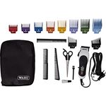 WAHL Color Pro Haarschneider für Männer mit Kabel, clipper, mit Zubehör im Handgepäck. 10 bunte Führungskämme. Ideal für die ganze Familie. Kit mit Schere und Kamm.