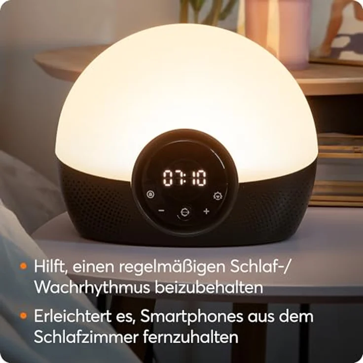 Lumie Bodyclock Glow 150, Lichtwecker mit 20-45 Minuten Sonnenaufgang, dimmbarem Display und 9 Einschlafklängen – Bild 8
