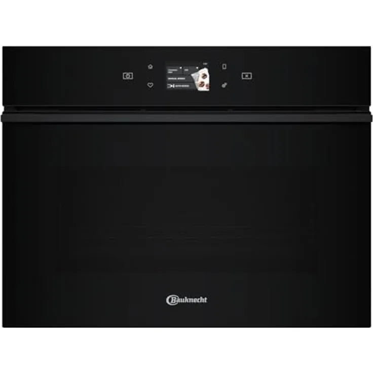 Bauknecht BMP9O7TK Einbau-Mikrowelle mit Grill und Heißluft, 40 l Garraum, schwarzes Glas, 31 Funktionen, 3D-System, 3.5“ TFT Touchdisplay