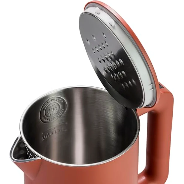 Tognana Iridea, kabelloser Wasserkocher 1,7 l mit LED-Anzeige, Kunststoff-Edelstahl, rot – Bild 2