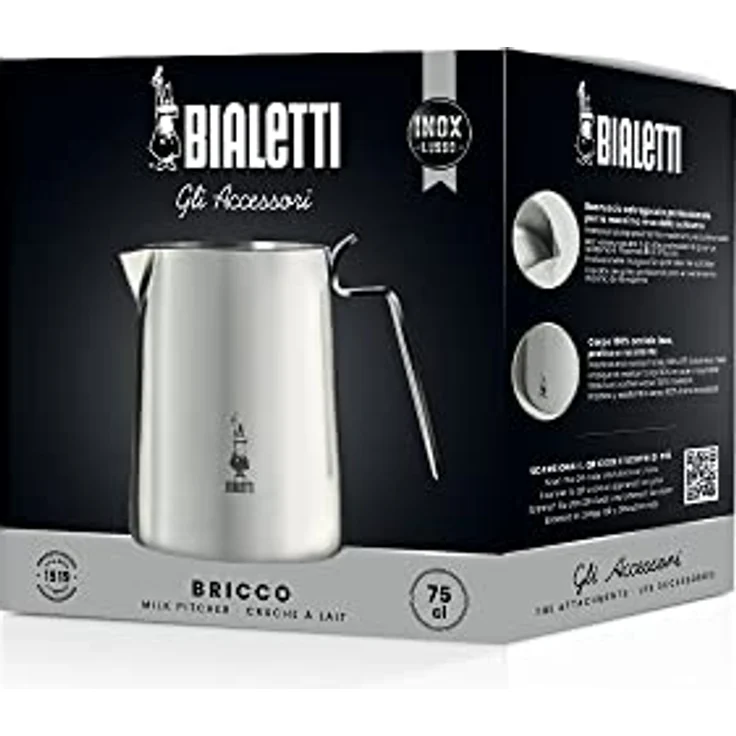 Bialetti 0001808 Milchkännchen Edelstahl, Rostfreier Stahl, Silber, 20 cm – Bild 4