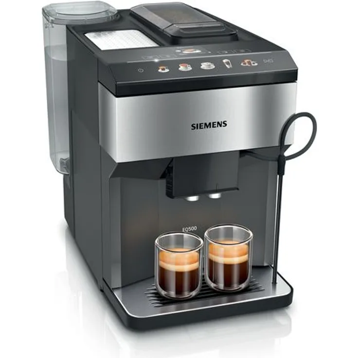 Siemens EQ500 TP517DF3 Kaffeevollautomat, 1,9 l Wassertank, 270 g Bohnenbehälter, Schwarz, Edelstahl (inkl. Lieferung zum Aufstellungsort)