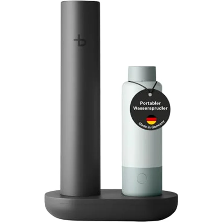 bottleplus 100% Plastikfreier Wassersprudler To Go, Mobile Sprudler Auffüllstation mit 600ml Metalflasche, bis zu 6L Sprudelwasser, CO2-Zylinder nicht inkl. – Bild 1