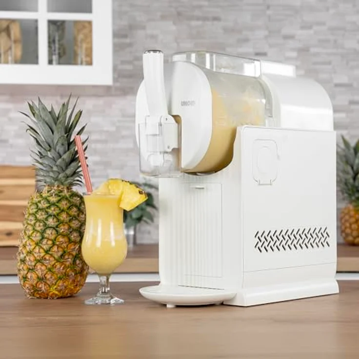 Unold Slush und Softeismaschine (Creme), 2-in-1 Eismaschine mit 5 Programmen und 2 L Behälter für Softeis und Slush – Bild 5